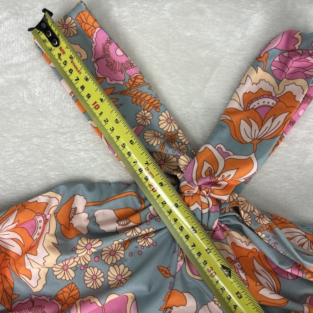 Grace Karin Womens Floral Retro Midi Dress Size XL Grey 1960s Style Sundress - Picture 11 of 11